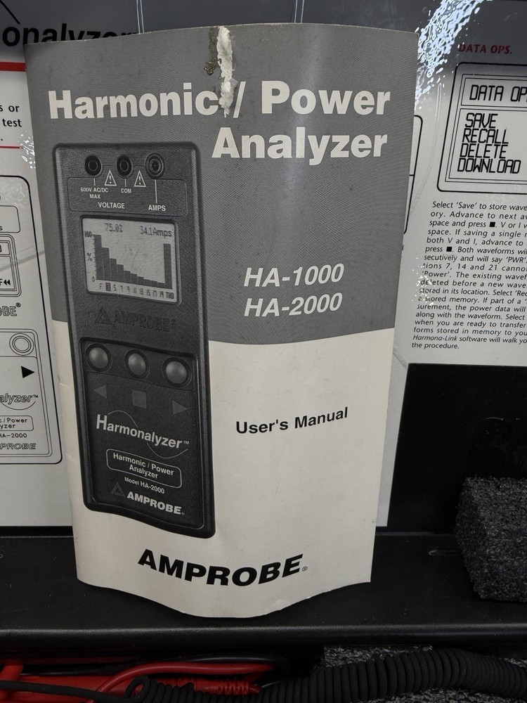 Amprobe Ha-2000 Harmonaltzer Harmonic/Power Analyzer
