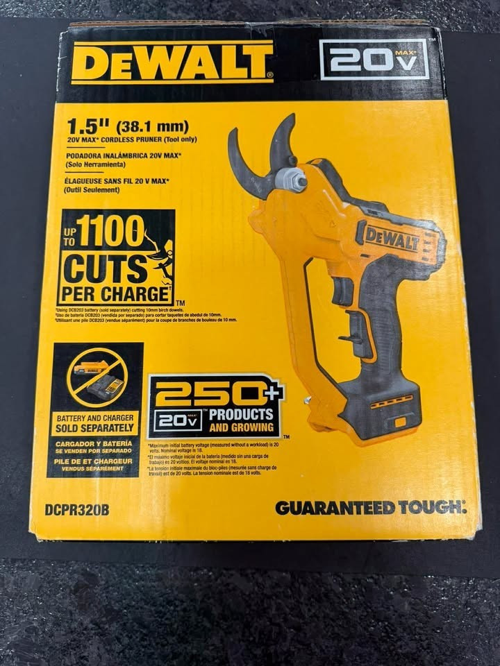 DeWalt DCPR320 20V MAX Cordless Pruner Bare Tool NEW Open Box