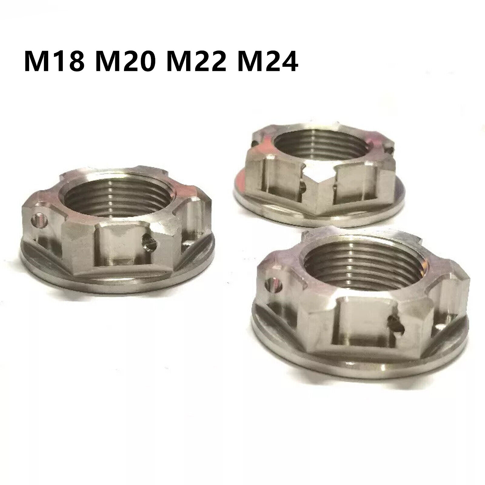 M18 M20 M22 M24x1.5mm Titanium Flange Nuts for Car Motorcycle