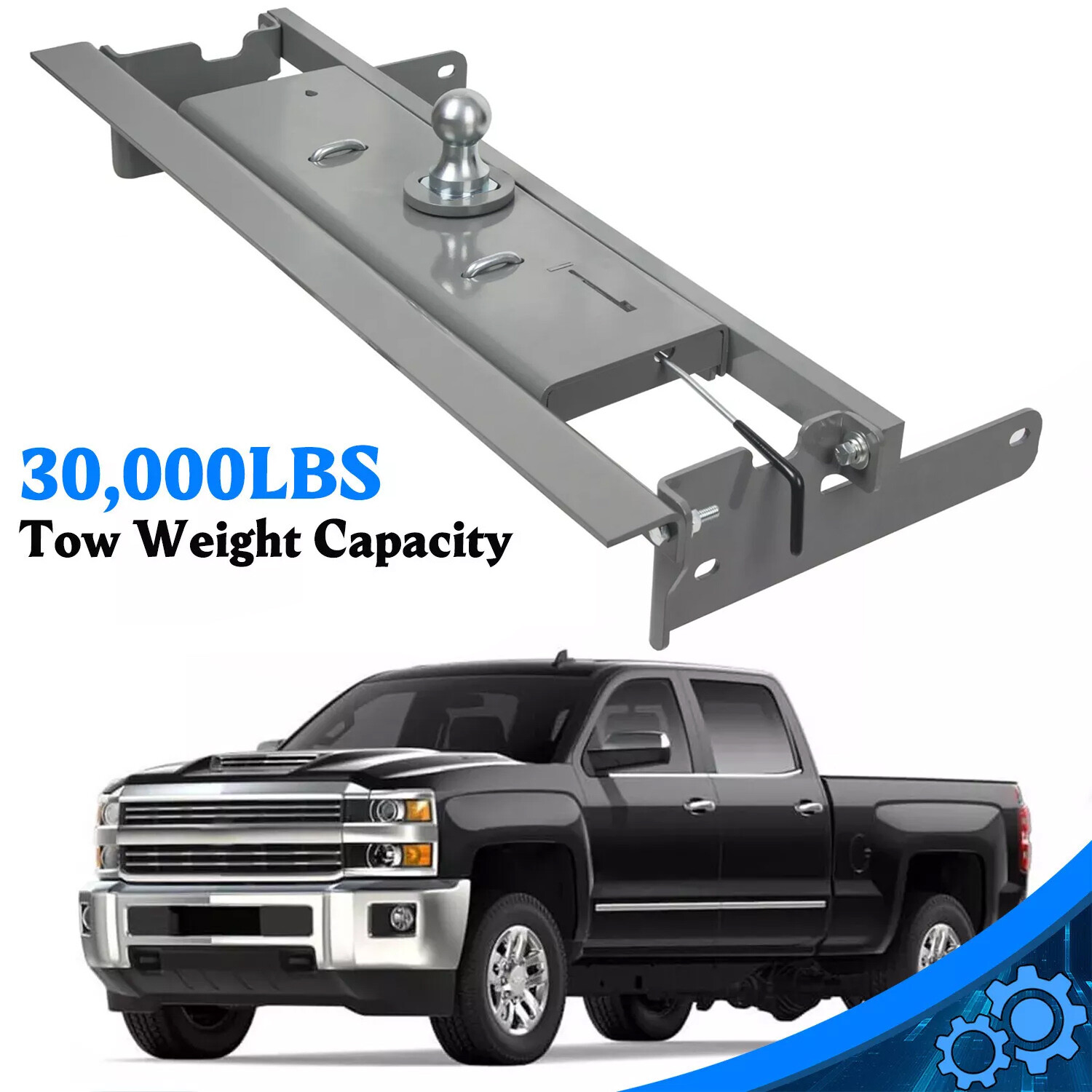 For GMC Sierra Chevy Silverado 2500 3500 HD 2016-2019 Gooseneck Hitch 5th Wheel