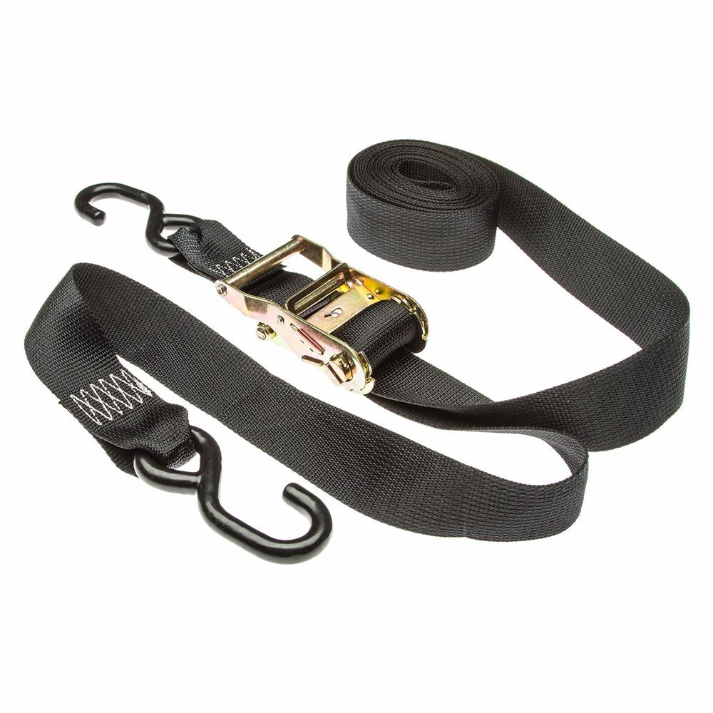 2" x 18' Ratchet Straps with S-Hooks - 8 Pack
