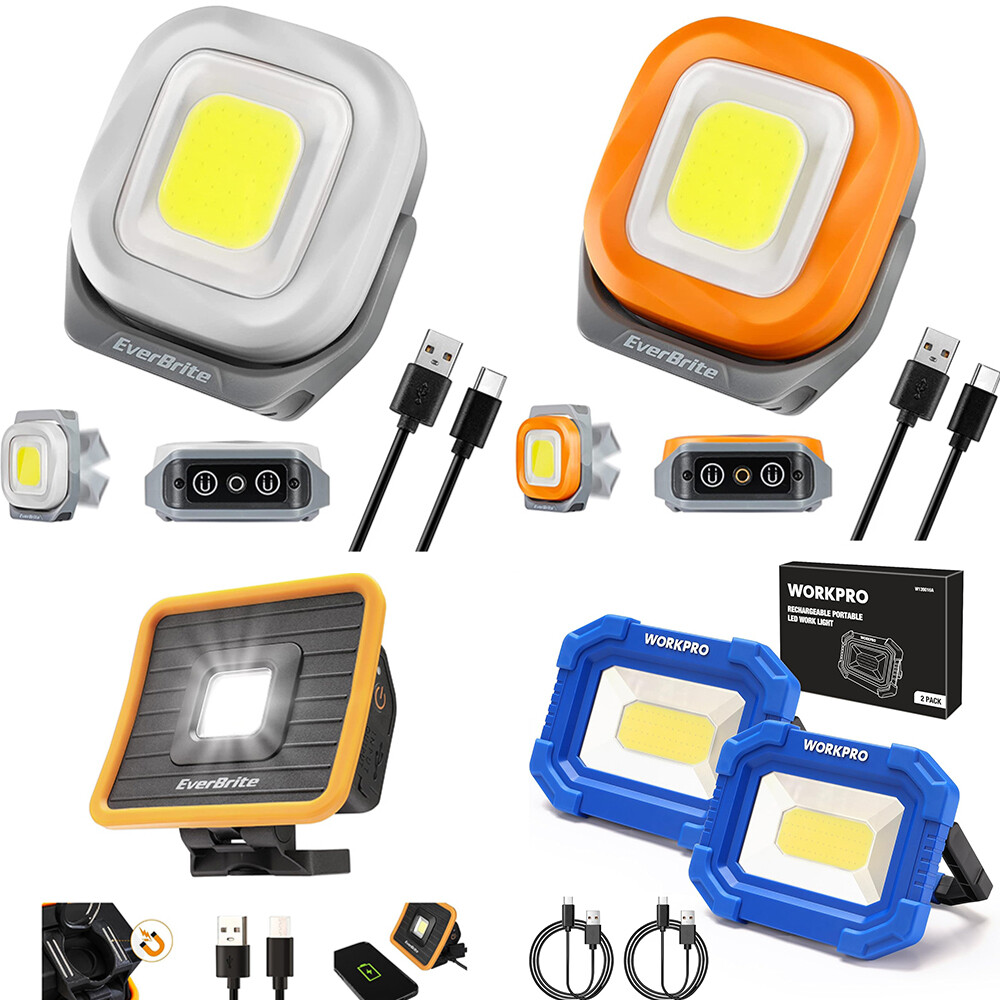 800LM Rechargeable Work Light Portable/1000LM COB LED Work Light 3 Lighting Mode