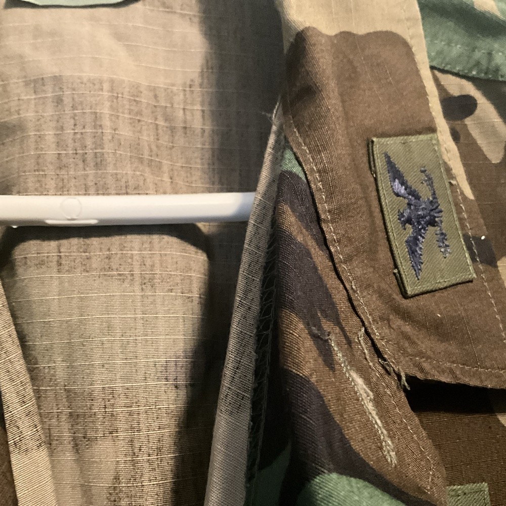 AIR FORCE CAMO PATTERN COAT Jacket 8415-01-184-1328 MEDIUM-XSHORT COLONEL PATCH