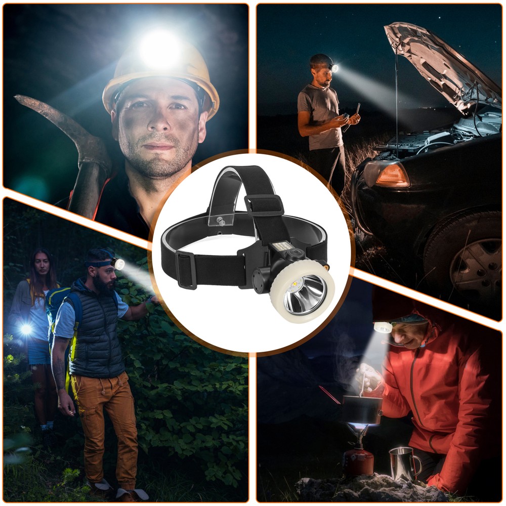 Rechargeable Mining Headlamp Waterproof 7 LED Explosion-Proof Light with Hat