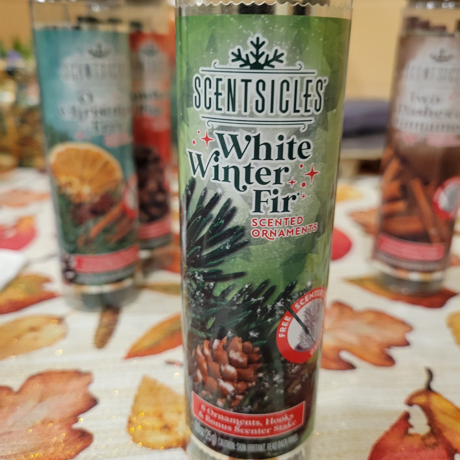 Scentsicles Scented Ornaments Spiced Pine Cones Scent 6 Count 4 Bottles 24 Total