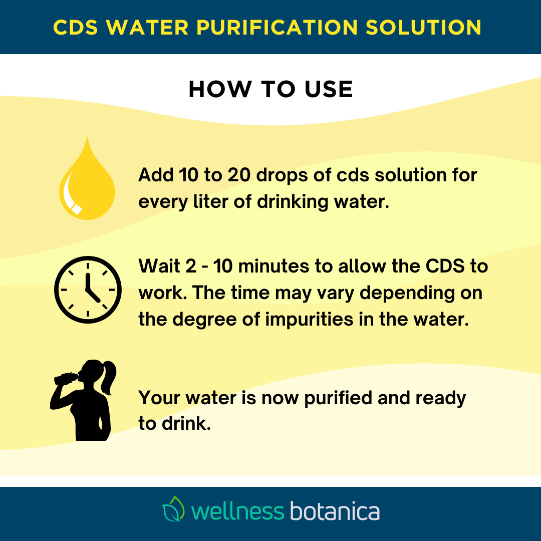 CDS Water Purification ( 16oz 500ml ) Solution Ready to Use (Glass Bottle)