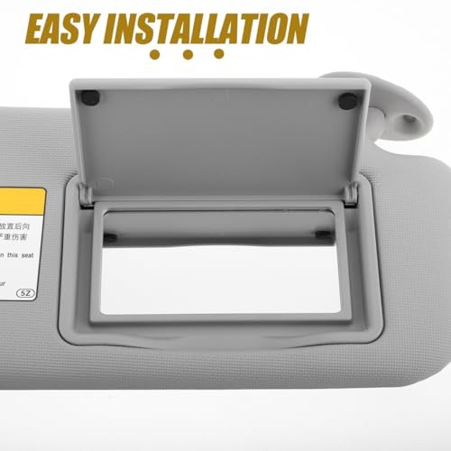 Sun Visor Right Side Visor Replacement Sun Block for Car Right Passenger Grey