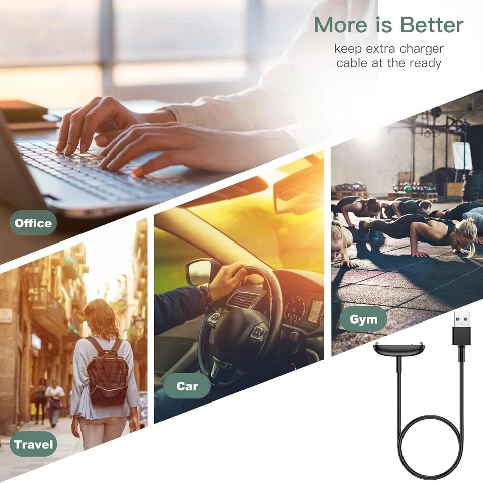 Fitbit Inspire 3 Charger Cable 2 Pack 3.3Ft