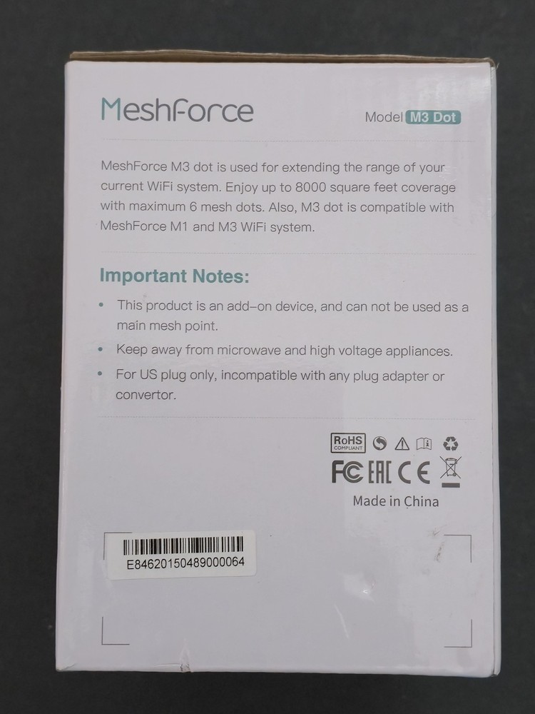 MeshForce M3 Dot Wall Plug WiFi Extender Additional Mesh WiFi Dot Plug