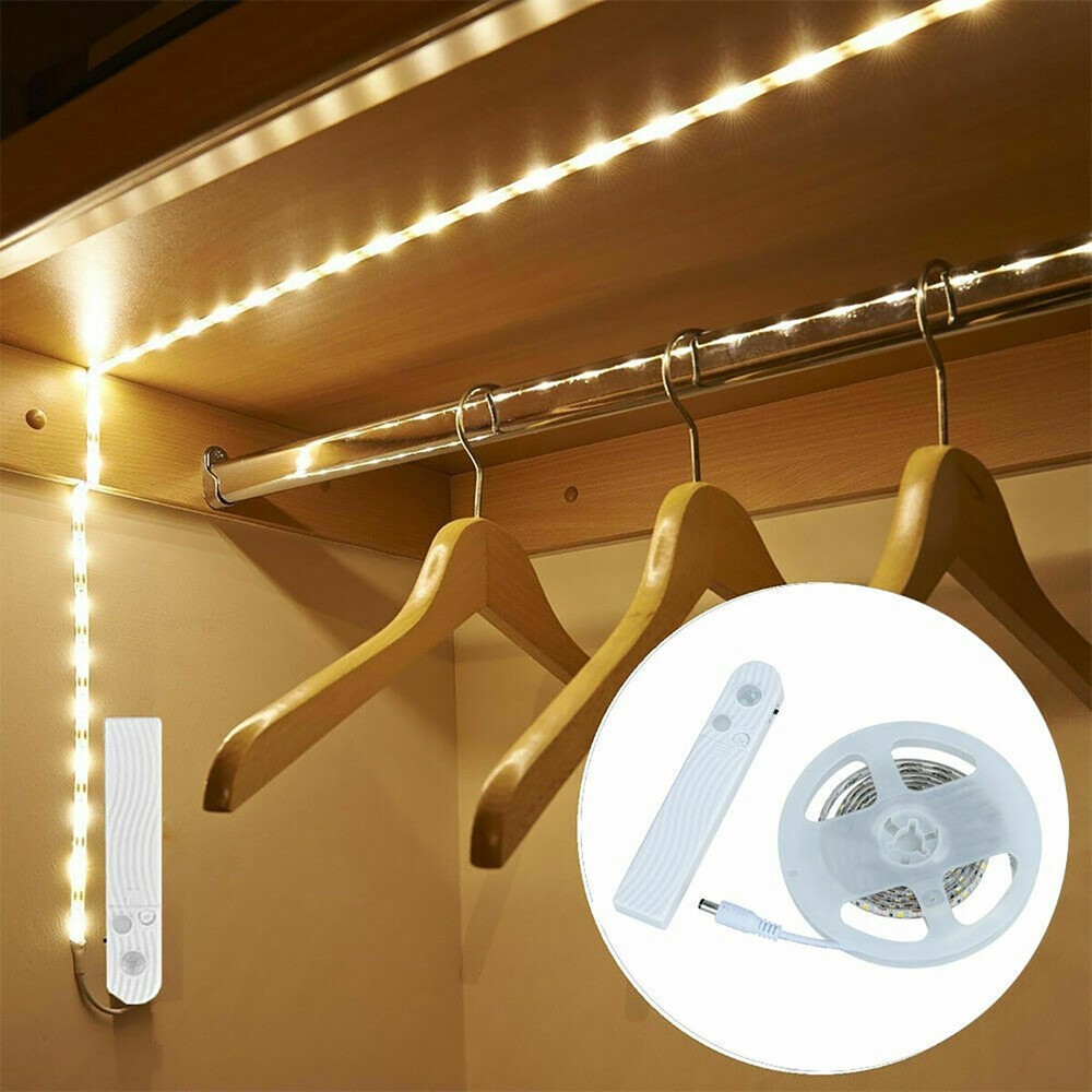 Wireless PIR Motion Sensor Controller 5V Battery Box For LED Light Strip Bedroom