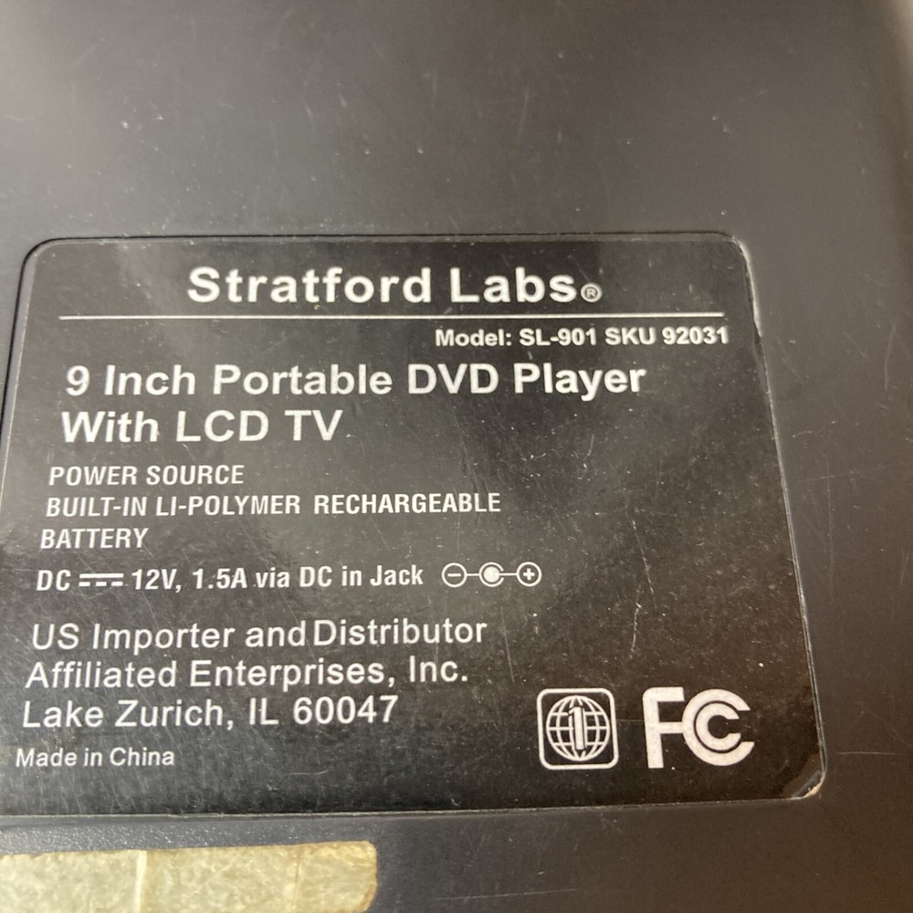 2 DVD Portable Player / untested For Parts Only!