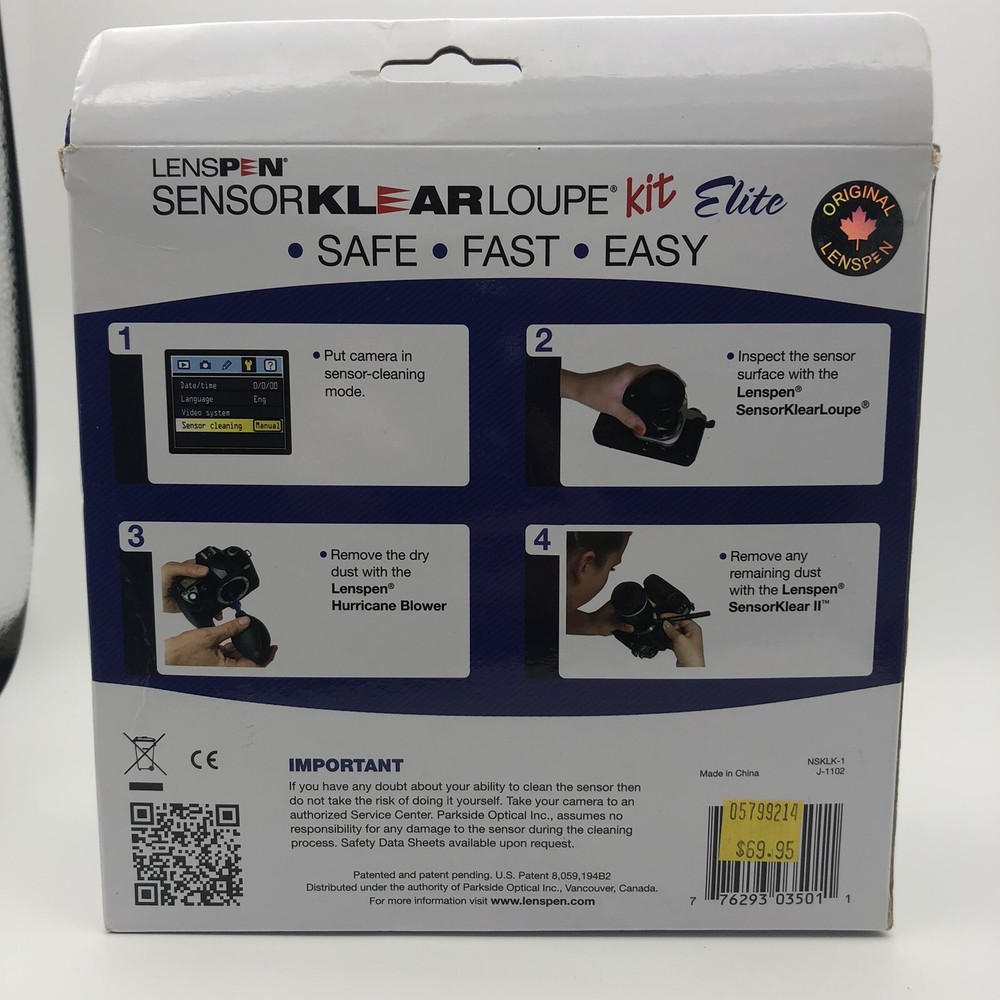 Lenspen SensorKlear Loupe Kit Elite Sensor Cleaning for Camera.