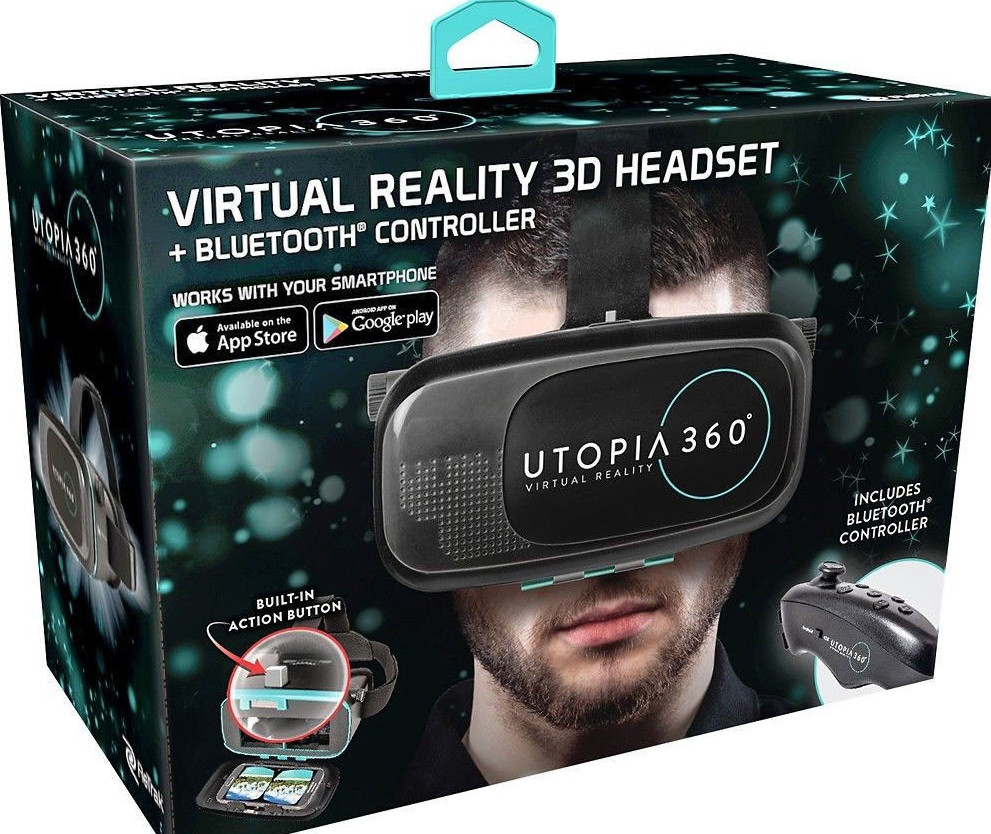 ReTrak Utopia 360° Virtual Reality Headset with Bluetooth Controller