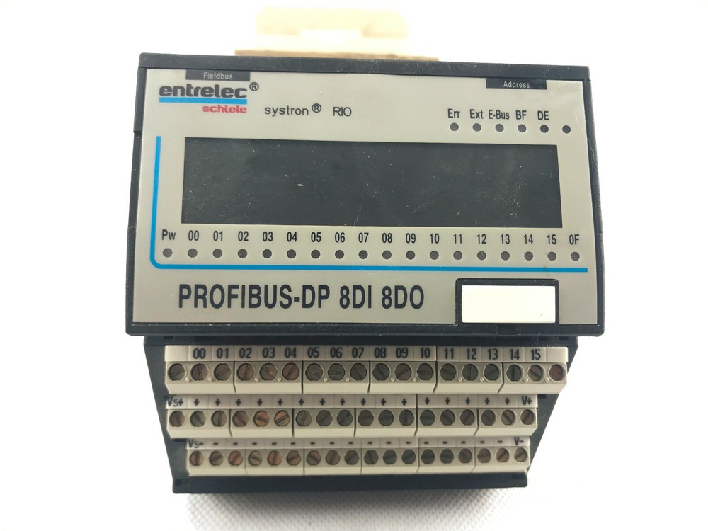 Entrelec Schiele Profibus-DP 8DI 8DO Systron RIO Bus module