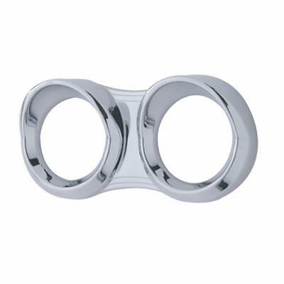 Peterbilt Small Gauge Bezel for 2006 & up Dual Horizontal With Visor Chrome Plas