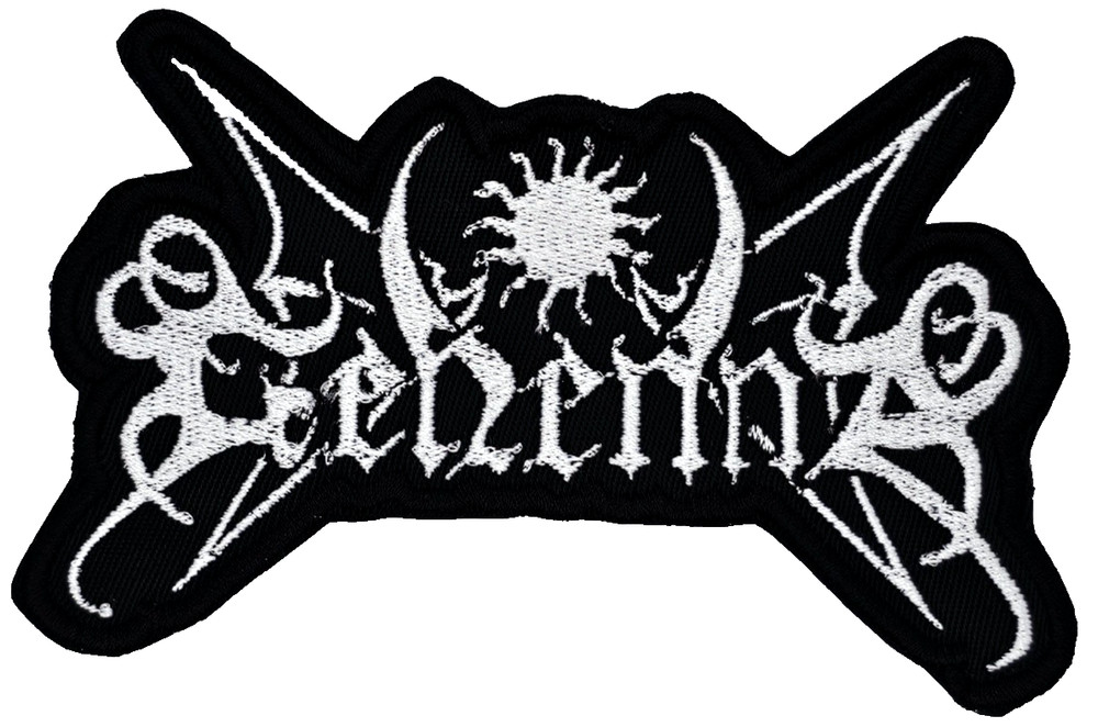 GEHENNA WHITE LOGO (shaped border) EMBROIDERED PATCH