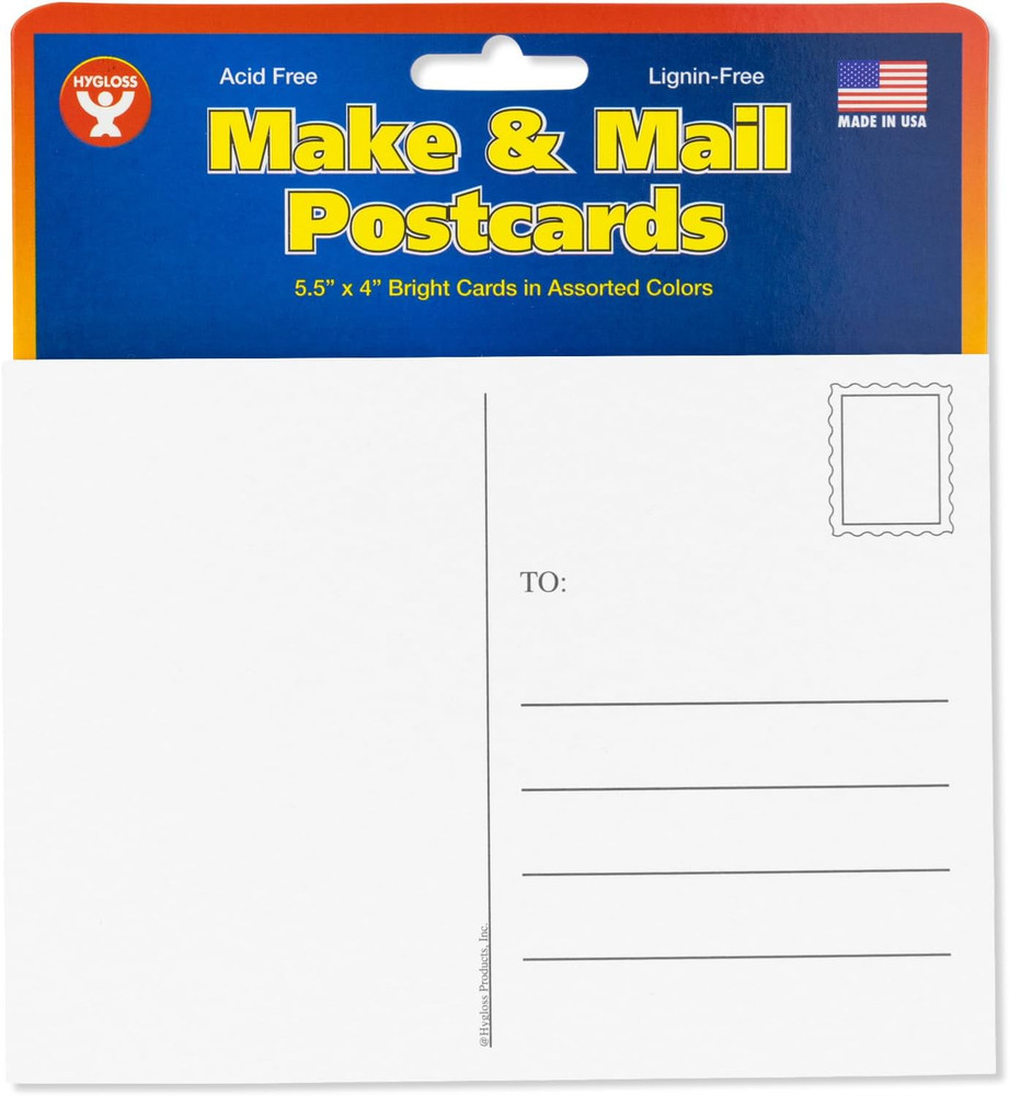 Blank Postcards for Mailing- 25-Pack Personalize-Your-Own Mailable White Postcar