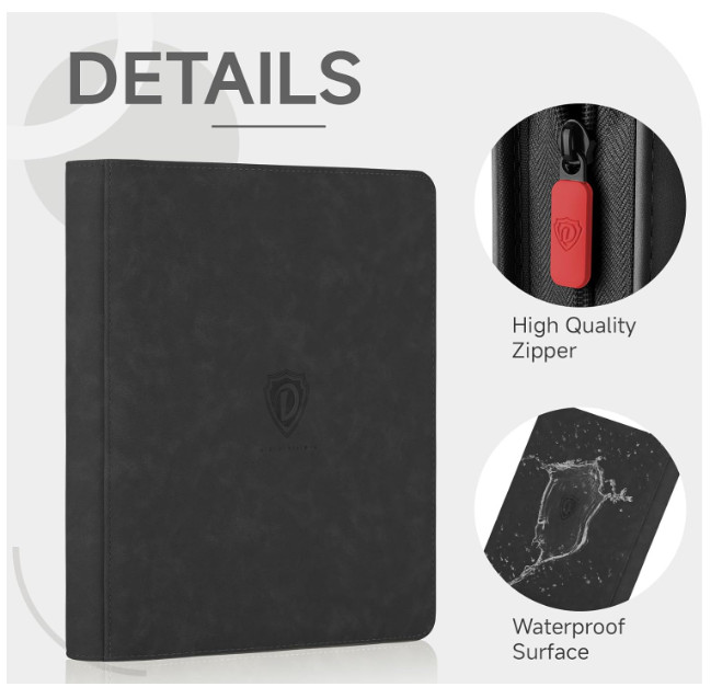 Vault X 9 Pocket Trading Card Zip Binder, 360 Cards, Premium Exo-Tec Album Mater