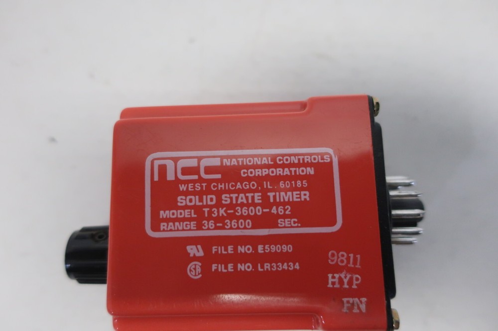 Ncc T3K-033600-462 36-3600sec Solid State 24v-dc Time Delay Relay