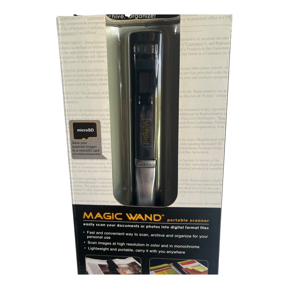 VuPoint Magic Wand Portable Scanner - New - OCR Software Included