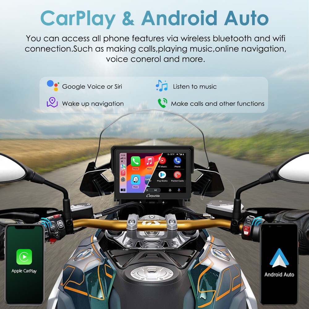 Carpuride W502B Pro BMW Motor Carplay Android Auto Intercom Compass Waterproof