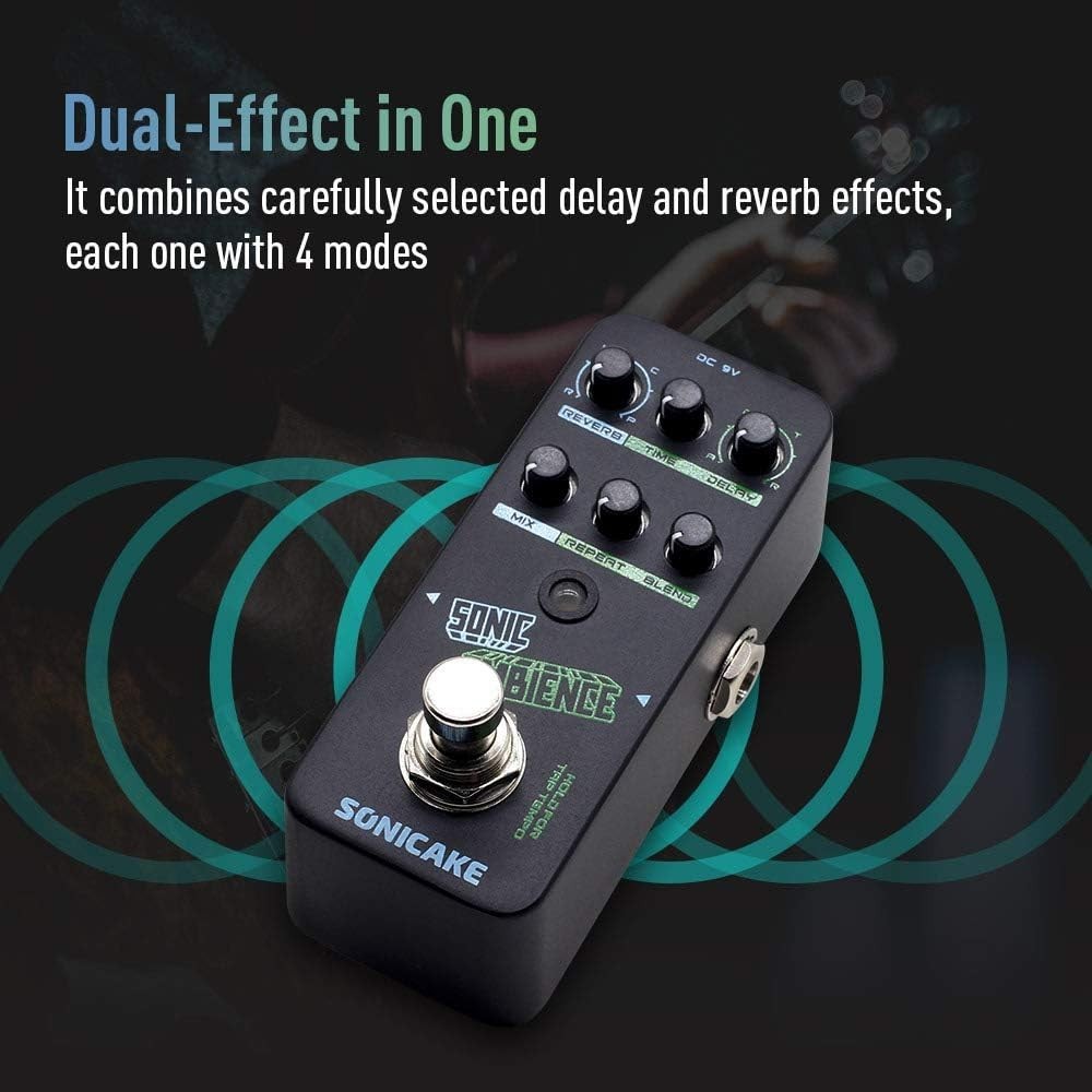 Lightweight Multi-Mode Delay Reverb Effects Pedal - Perfect for Live Performance
