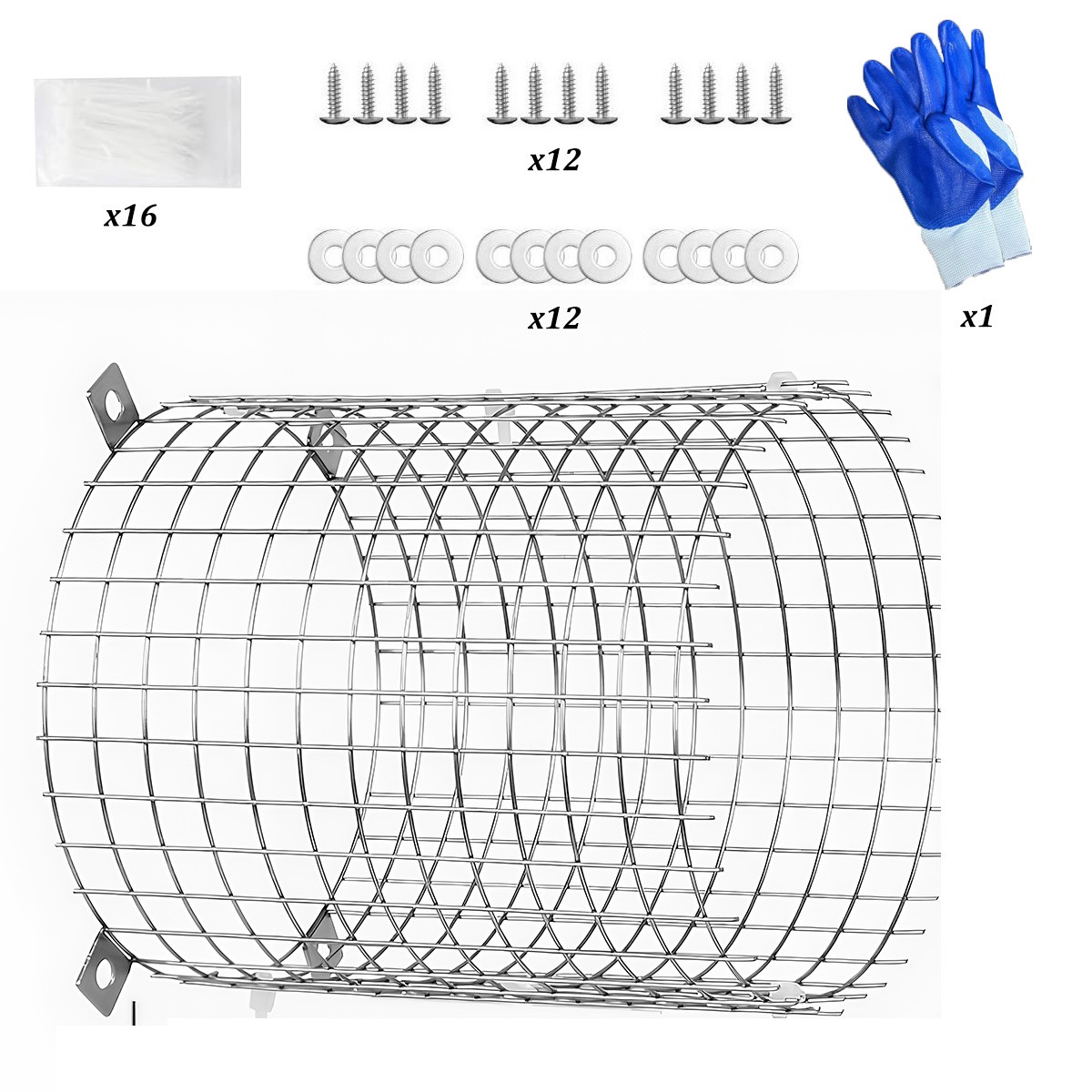 2Pcs Bluebird House Predator Guards Strong Metal Wire Birdhouse Entrance Protect