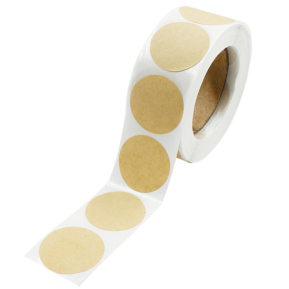 LifCratms 1 Inch Kraft Code Dot Stickers, Color Coding Label Round 1",