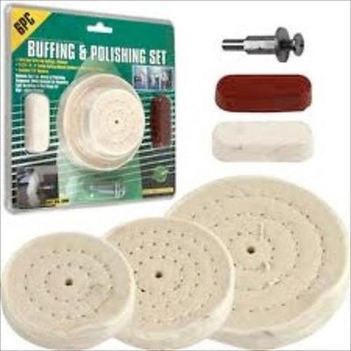 6 Piece Buffer Wheel for Electric Drill 1/4" Shank