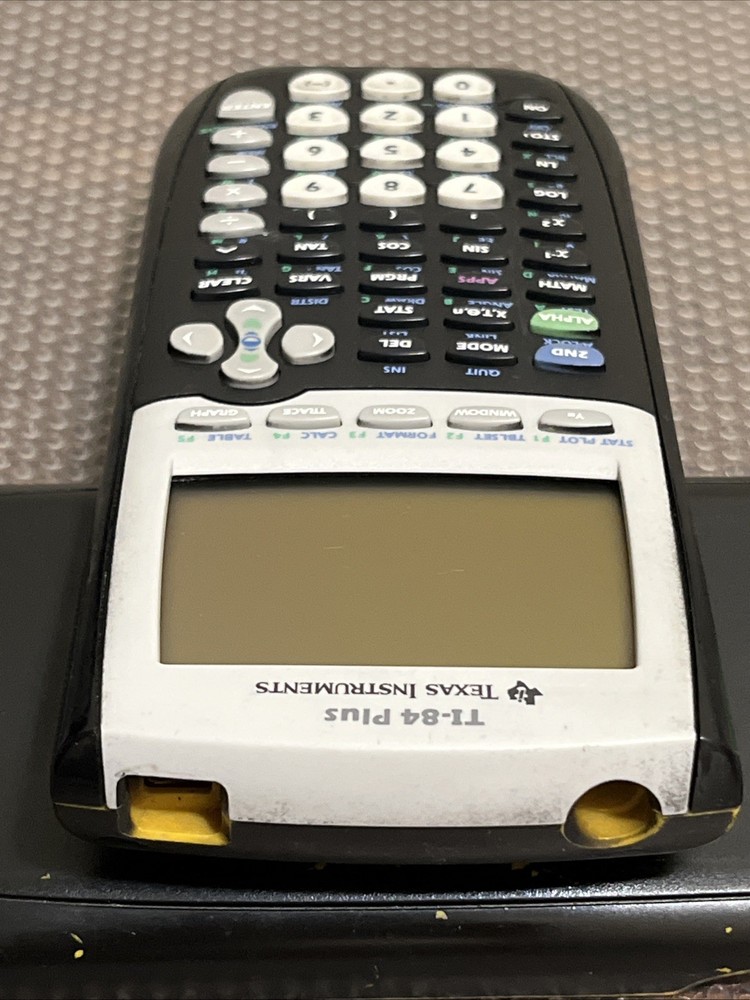 Texas Instruments TI-84 Plus Graphing Calculator With Cover - Tested