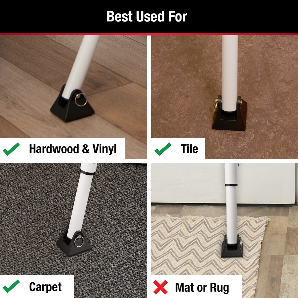 Master Lock Compact Door Stopper Folding Security Bar Adjustable Hinged/Sliding