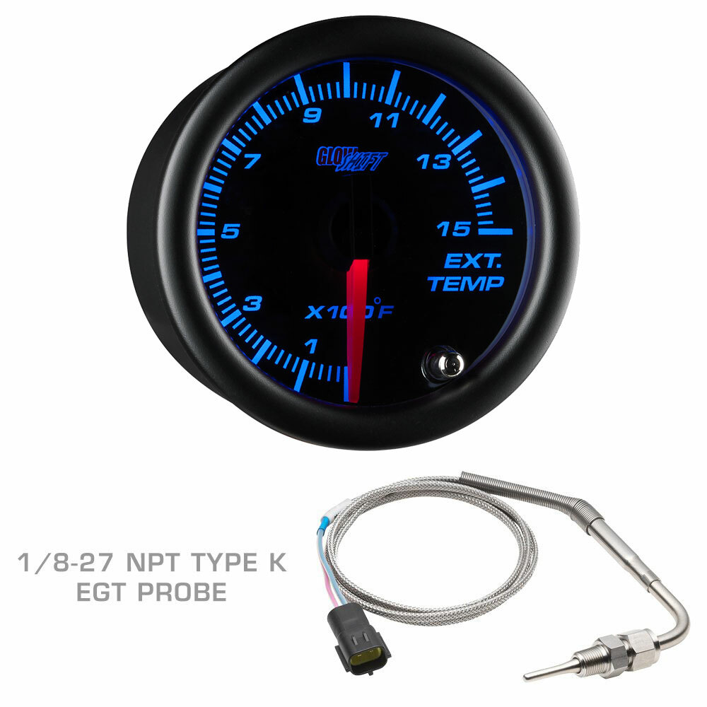 GlowShift Dual Pillar Pod w B7 Boost Pyro EGT Gauges for 94-97 Dodge Ram Cummins