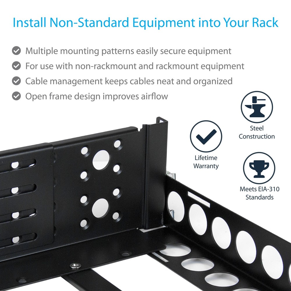 StarTech.com 3U Fixed 19" Adjustable Depth Universal Server Rack Rails