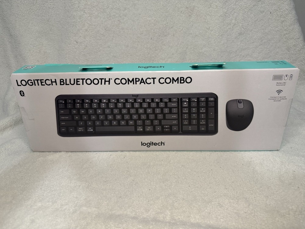 2pk - Logitech Bluetooth Compact Wireless Keyboard & Mouse Combo - mk250 - BLACK