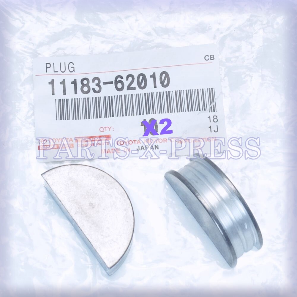 NEW GENUINE OEM TOYOTA LEXUS ENGINE CAMSHAFT SEMICIRCULAR PLUG 11183-62010 2QTY