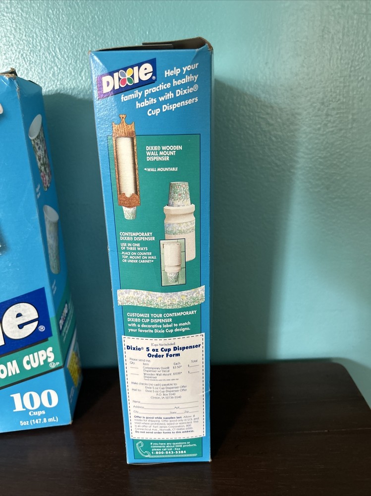 Vintage Dixie Cups Refill 5 Oz Monet Fields Designer Collection 100 Pack X2