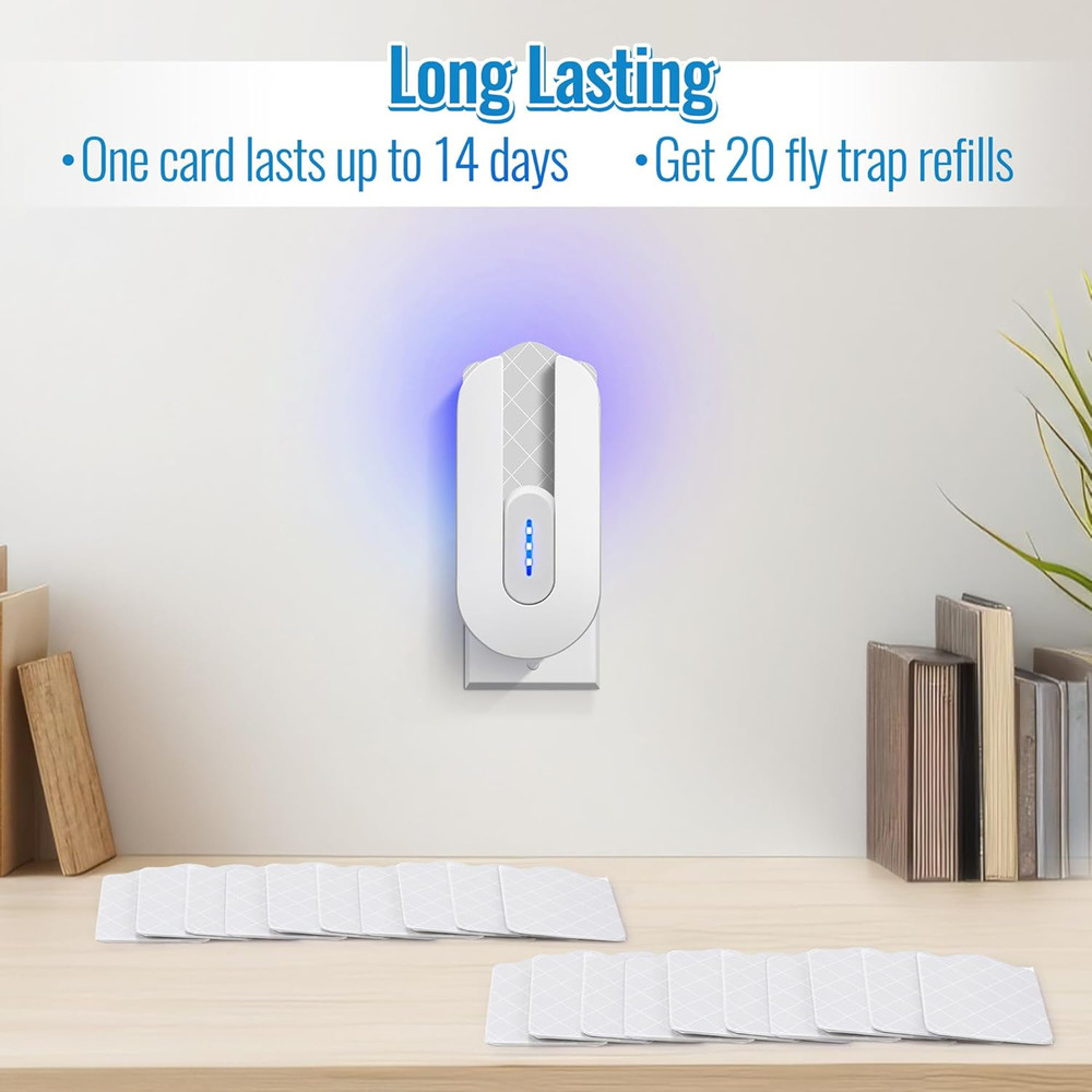 20 Pack Flying Insect Trap Refill Compatible with Bugmd No Buzz Zone Bug Trapper
