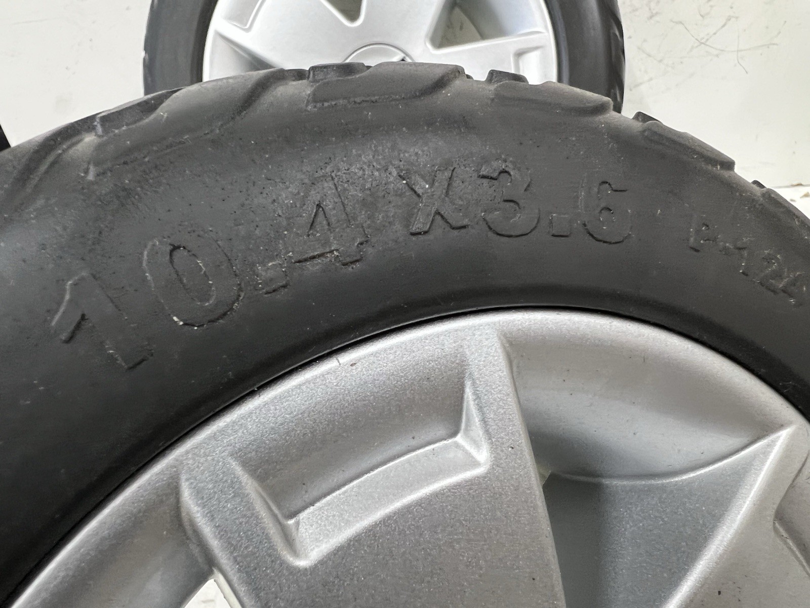 Pair Of Pride Mobility Victory 10 4-Wheel FRONT Solid Tires 10.4x3.6 WHLASMB1778