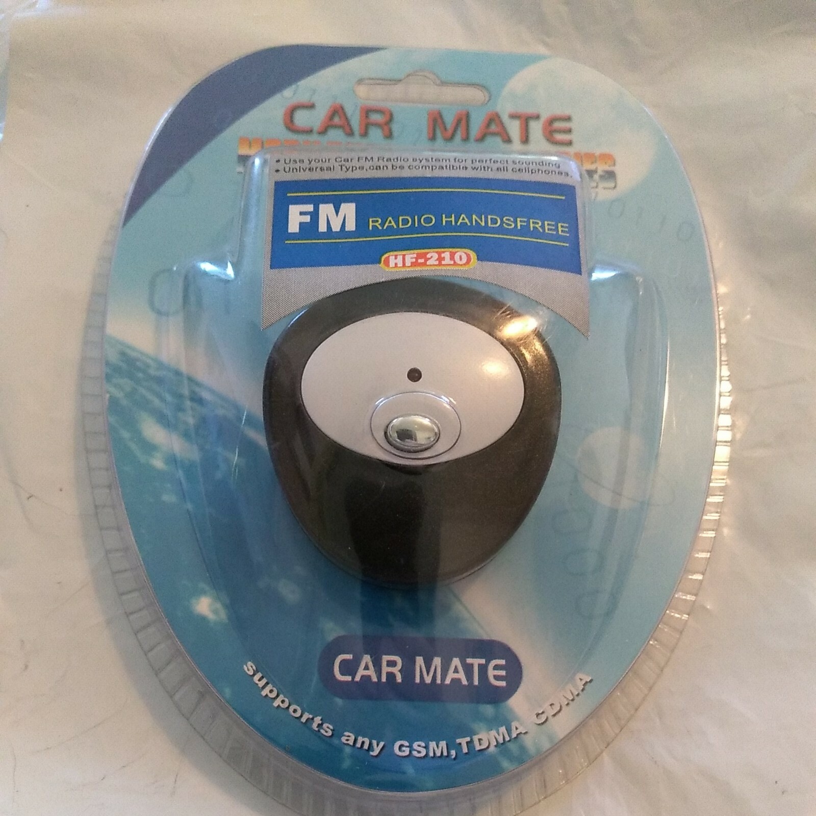 car mate HF-210 fm radio handsfree mobile phone accessory