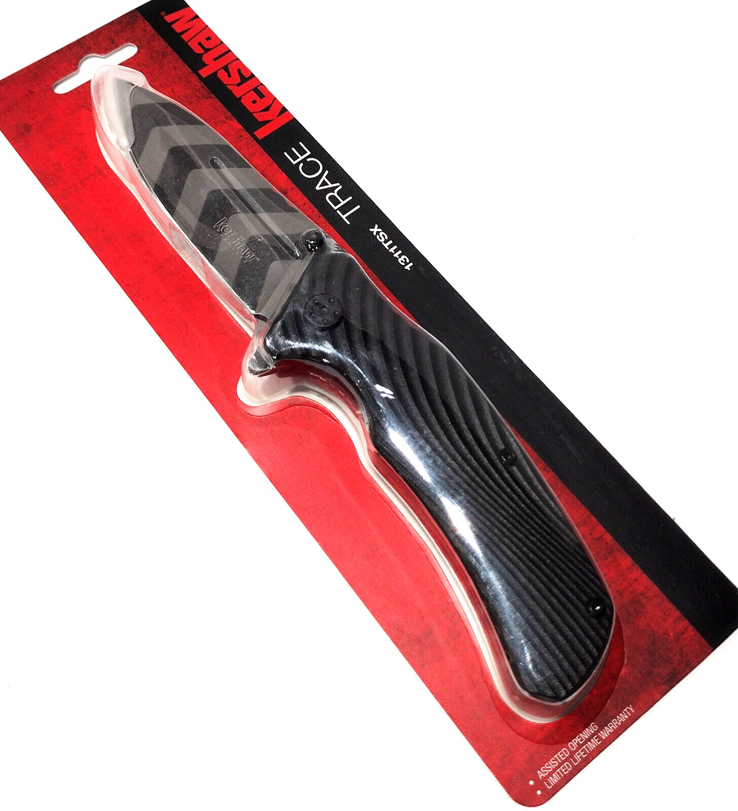 KERSHAW KS1311 Black Trace Spring Open Assisted Tactical Folding Pocket Knife