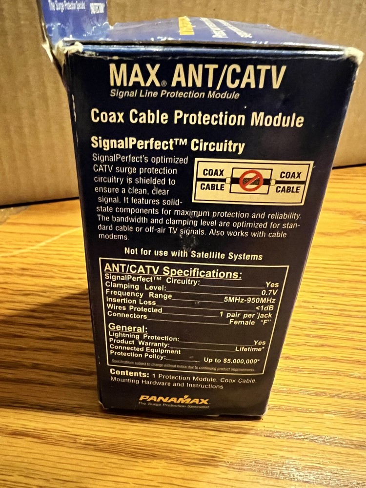 Panamax GTM2010 MAX Signal Line Protector ANT CATV Module NOS