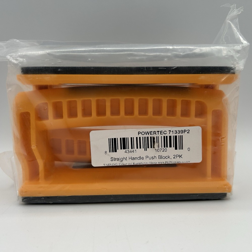 Powertec Table Saw Cutting Push Block 2-Pack Set – Straight Handle Push Block