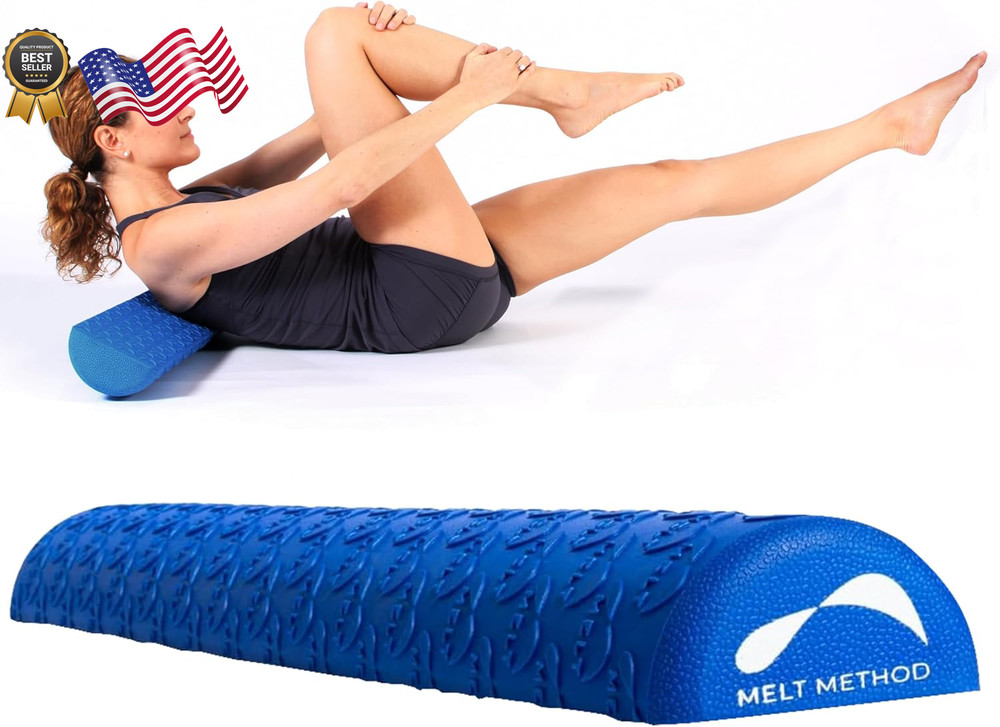 MELT Method 36 Inch Half Foam Roller for Back w/FasciaTherapy Technology