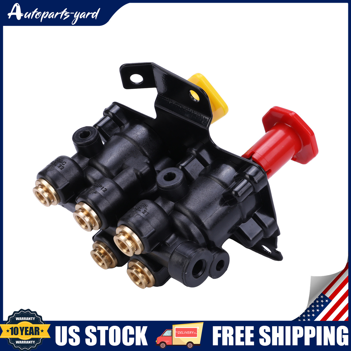 New Dash Control Brake Valve 5 Ports For Volvo VNL 24340522 US