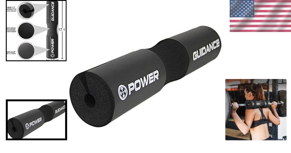 Comfortable Barbell Squat Pad - Perfectly Fits Standard Bars for Secure Training