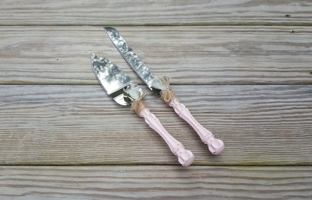 Rustic Wedding Cake Server Set