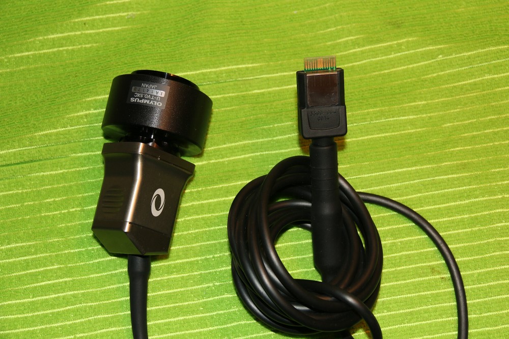 Olympus Microscope U-TV 0.5XC W/ S97670 Optronics NTSC CE CAMERA