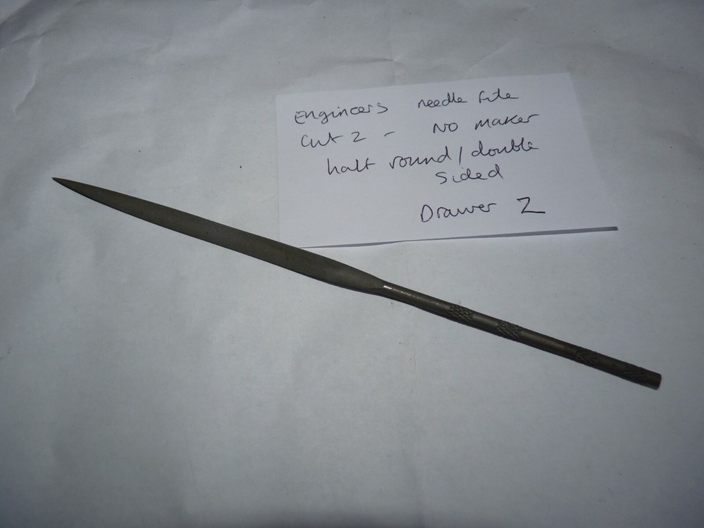 ENGINEERS NEEDLE FILE -HALF ROUND / POINTED - CUT 2 - NO MAKER