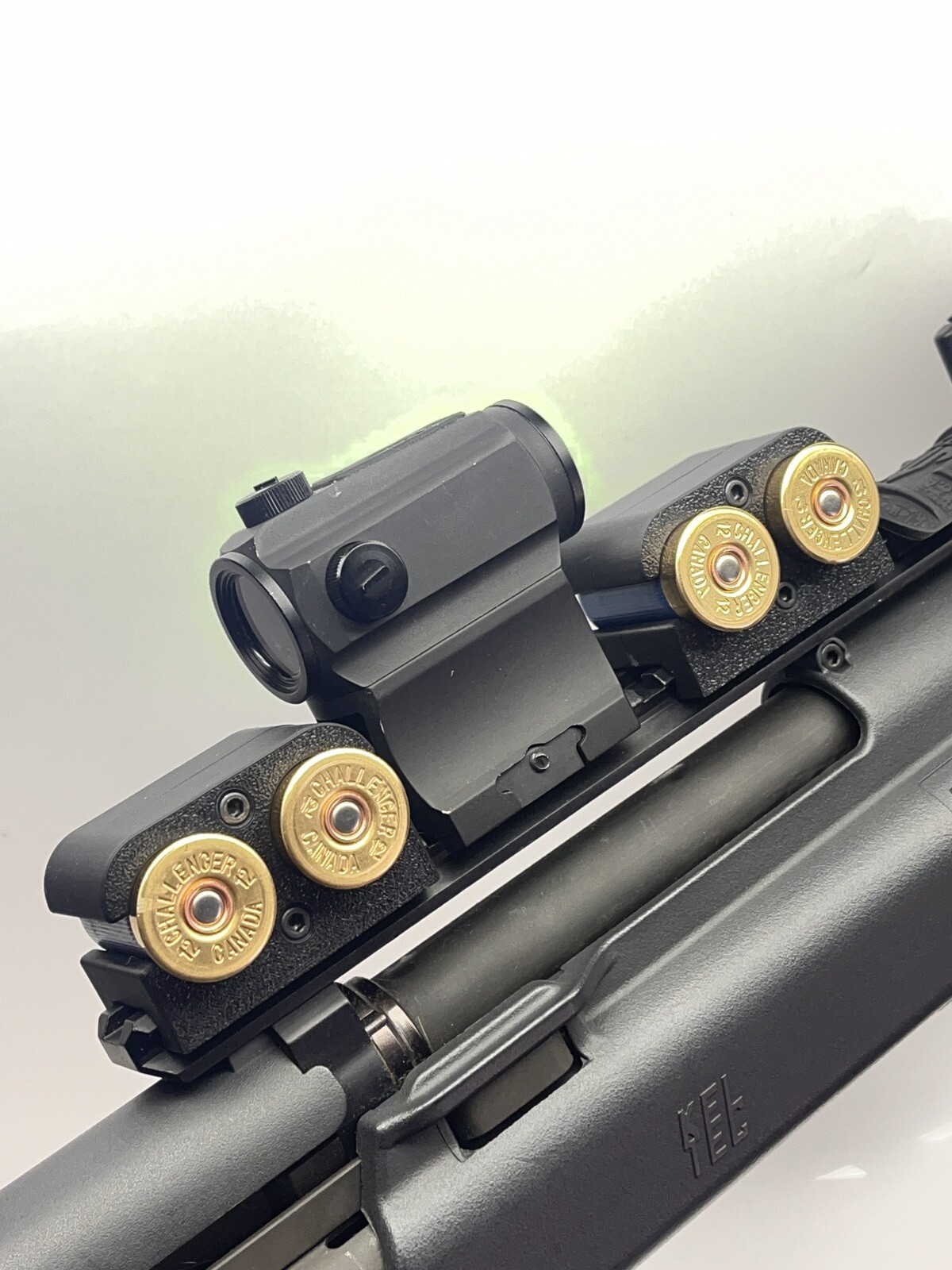 12 Gauge Mini Shot Shell Holder Picatinny Rail Compatible Black