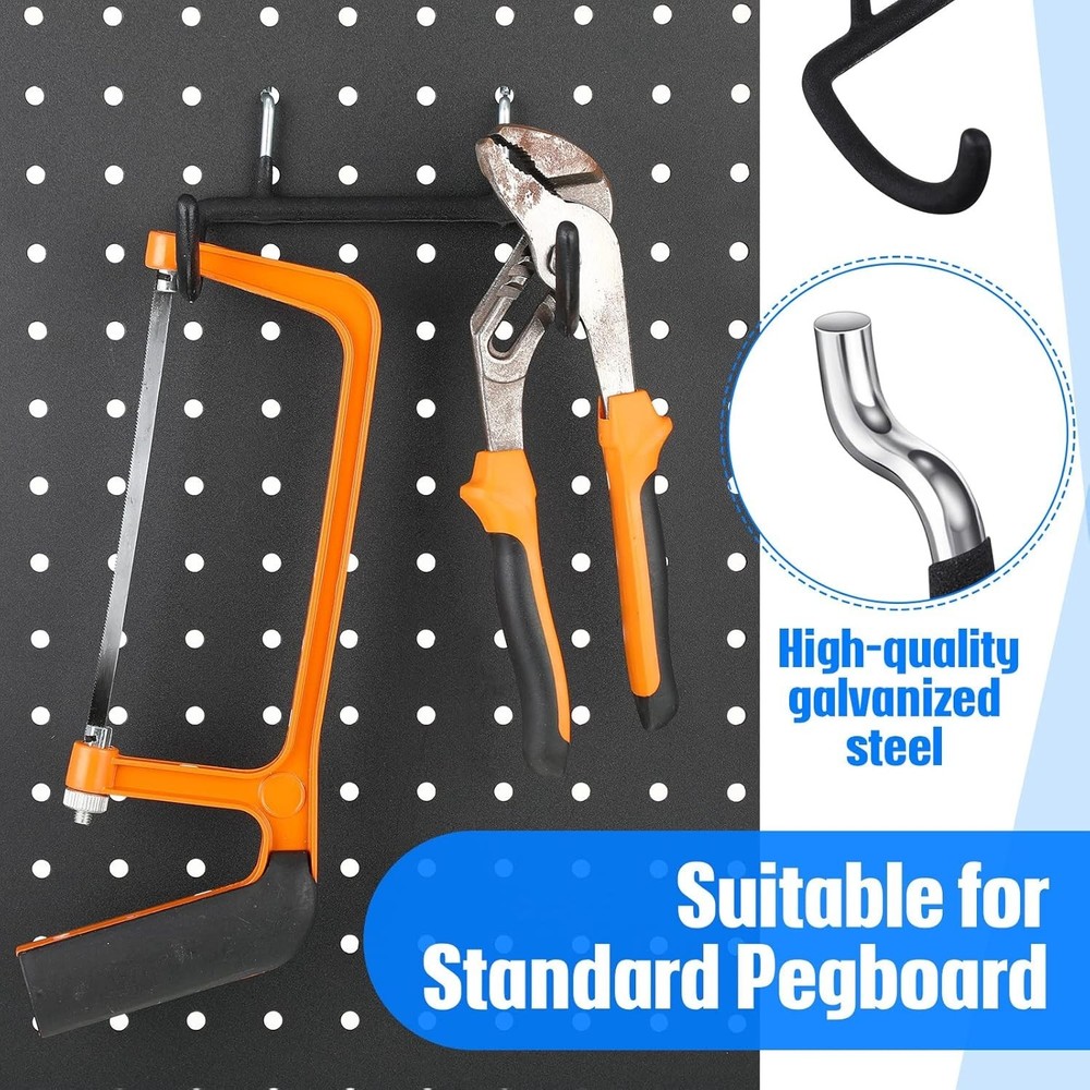 20 Pcs Peg Board Tool Utility Hooks Pegboard Hooks Accessories Heavy Duty Pegboa